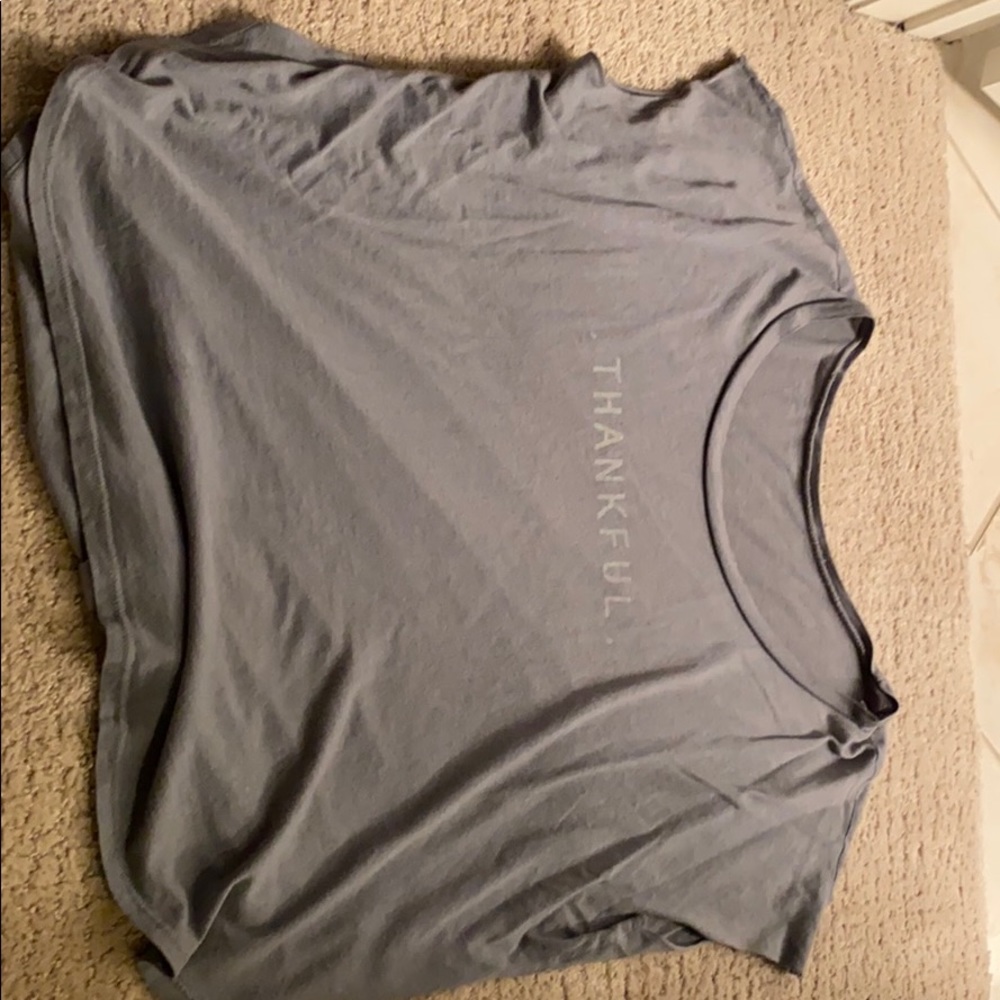 Light blue off the shoulder tee